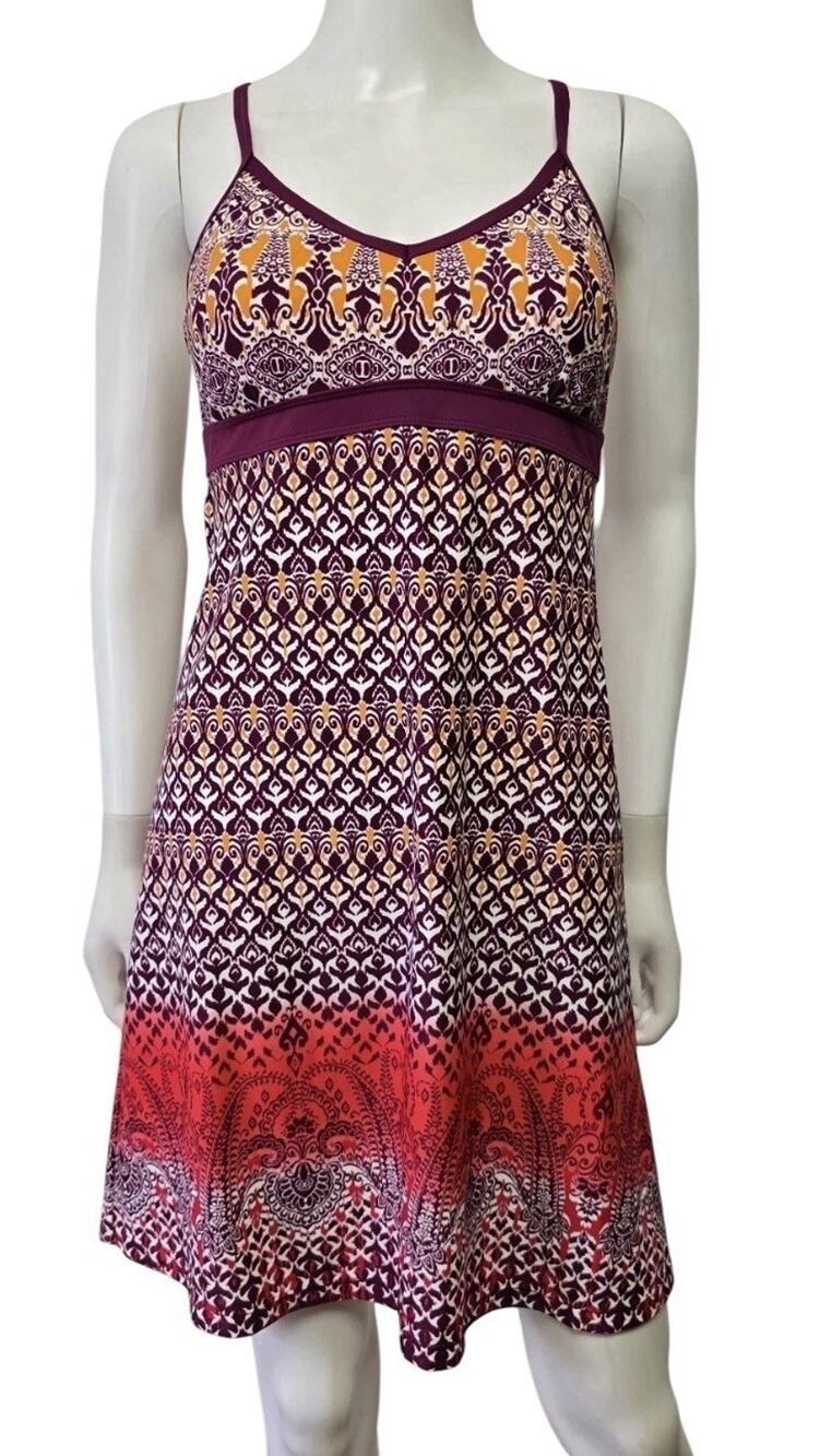 Athleta Shorebreak Dress Athleisure Grenadine Bombay Halter Back Womens Small